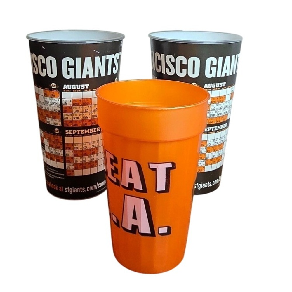 San‎ Francisco Giants 2018 60th Anniversary Stadium Cups Set of 2 32oz Plastic